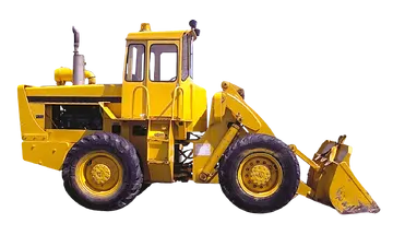 Pá Carregadeira Amarela PNG