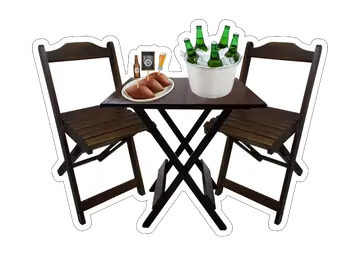 Mesa de Boteco com Cerveja e Kibe PNG