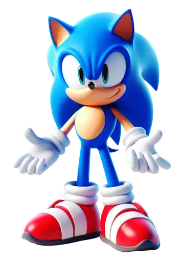 Sonic the Hedgehog de Braços Abertos PNG