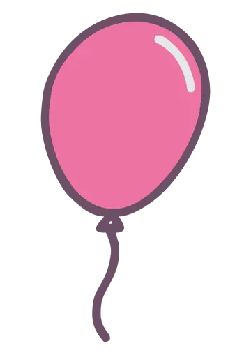 Balão de Festa Rosa PNG