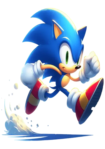 Sonic the Hedgehog Correndo Veloz PNG