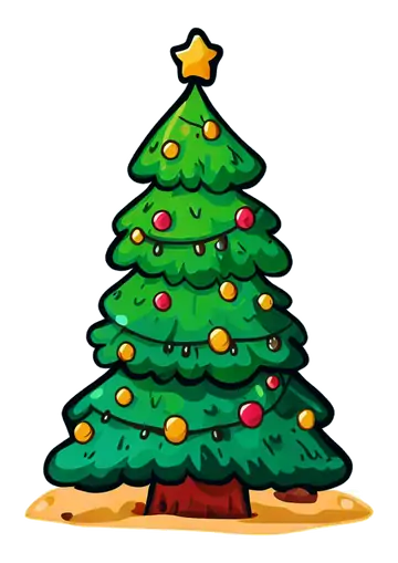 Arvore de Natal com Estrela PNG
