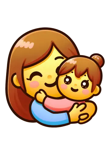Mãe e Filha se Abraçando PNG