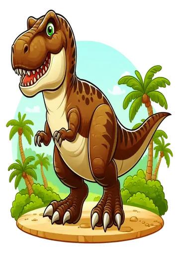 Dinossauro T-Rex na Selva PNG