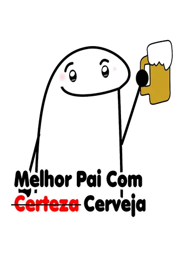 Flork Melhor Pai com Cerveja PNG