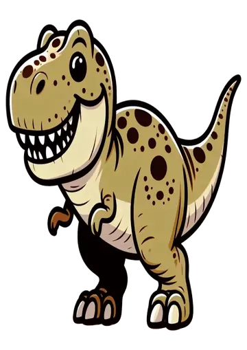 Dinossauro T-Rex Marrom com Manchas PNG