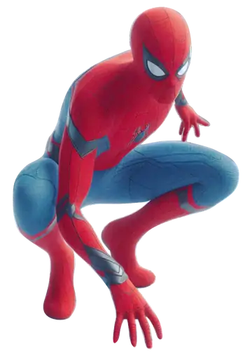 Homem Aranha em Pose de Ação PNG