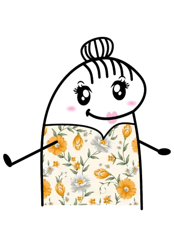 Flork Dia das Mães Vestido Floral Amarelo PNG