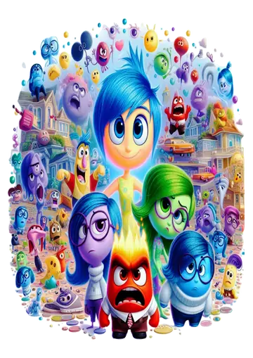 Personagens do Filme Divertida Mente PNG
