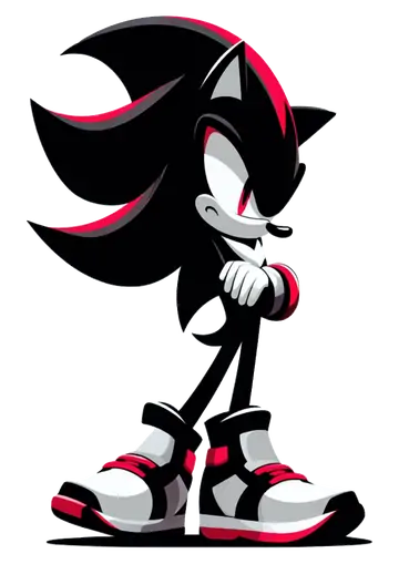 Shadow the Hedgehog Estilo Cartoon PNG