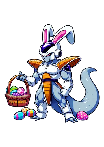 Freeza Coelhinho com Cesta Ovos PNG