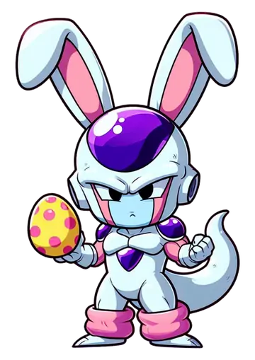 Freeza Coelhinho Segurando Ovo PNG