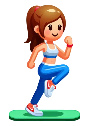Mulher Correndo em Exercício PNG