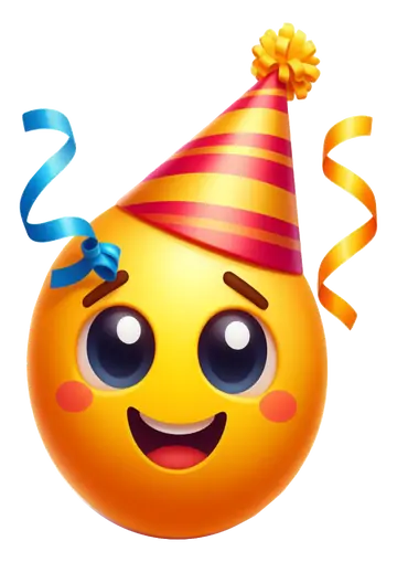 Emoji Alegre de Aniversário PNG