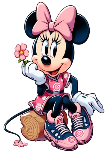 Minnie Mouse Estilo Naruto PNG