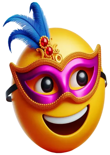 Emoji Máscara de Carnaval PNG