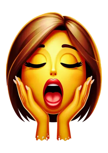 Emoji Mulher Surpresa PNG
