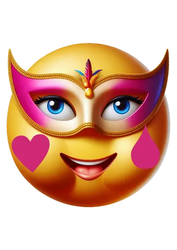 Emoji Máscara de Carnaval PNG