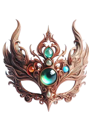 Máscara de Carnaval Brilhante com Joias PNG