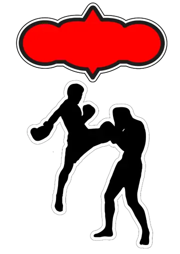 Topo de Bolo Luta Muay Thai PNG