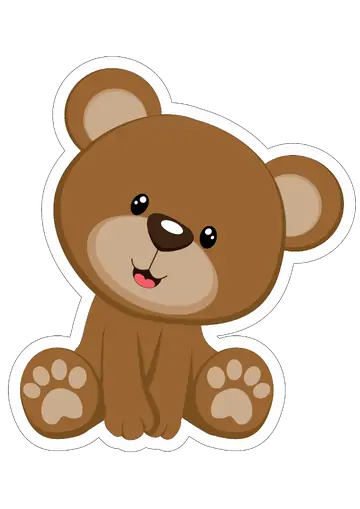 Ursinho de Pelúcia Marrom Sentado PNG