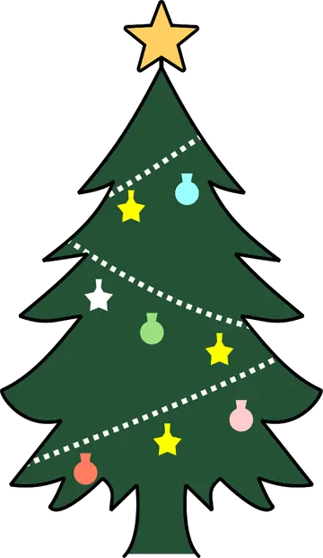 Árvore de Natal Simples em Desenho PNG