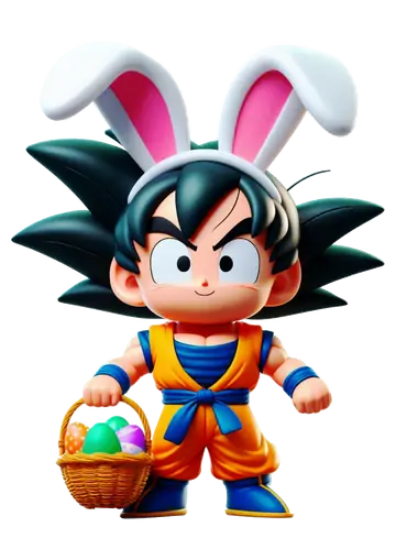 Goku Estilo Funko de Páscoa PNG