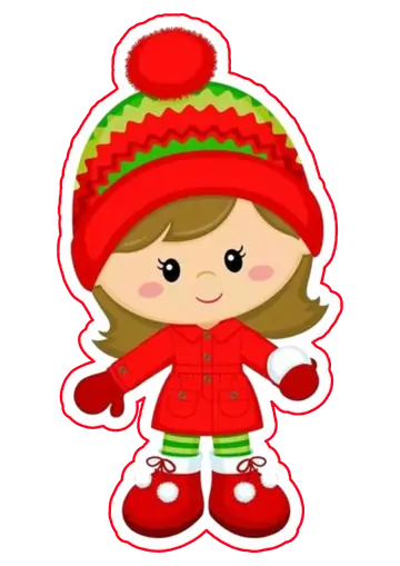 Menina com Roupa de Inverno PNG