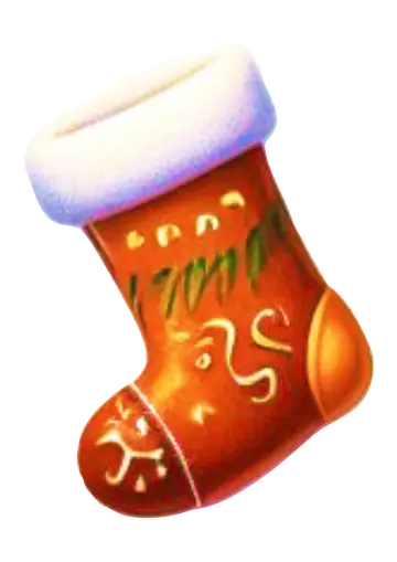 Bota Natalina Vermelha PNG
