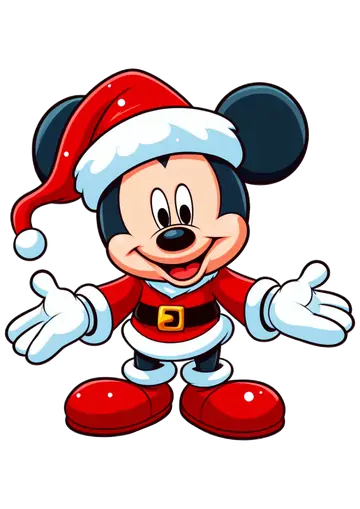 Mickey Mouse Papai Noel de Braços Abertos PNG