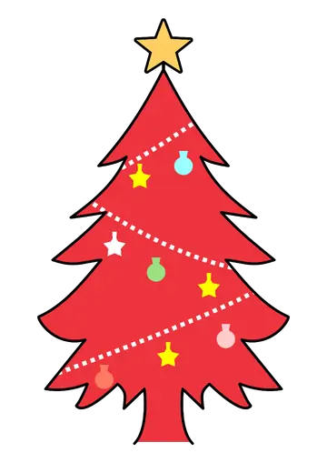 Árvore de Natal Vermelha PNG