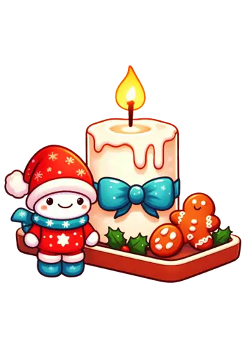 Boneco de Neve com Vela de Natal PNG