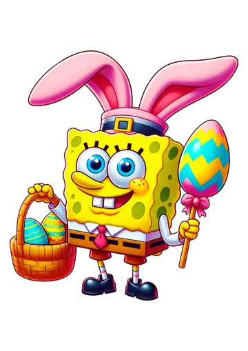 Bob Esponja Coelhinho da Páscoa PNG
