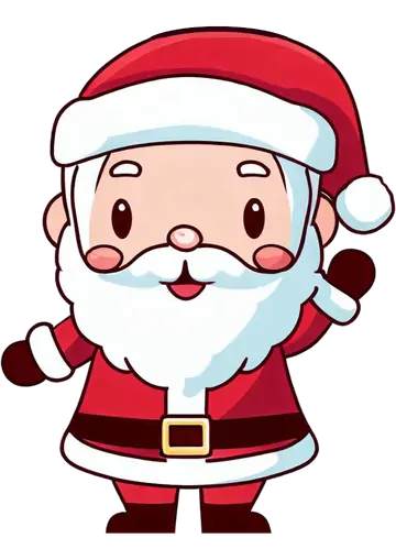 Papai Noel Acenando Alegremente PNG
