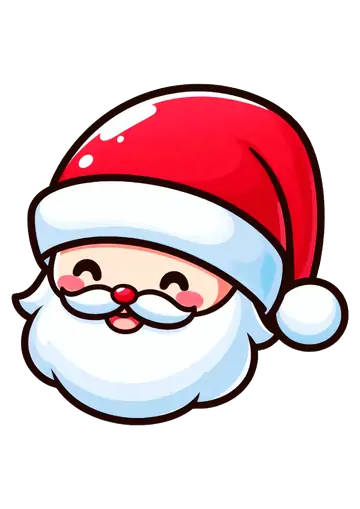 Rosto de Papai Noel Fofinho PNG