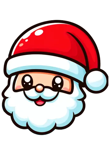 Cabeça de Papai Noel Sorridente PNG