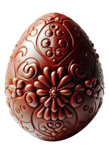 Ovo de Páscoa de Chocolate Esculpido PNG