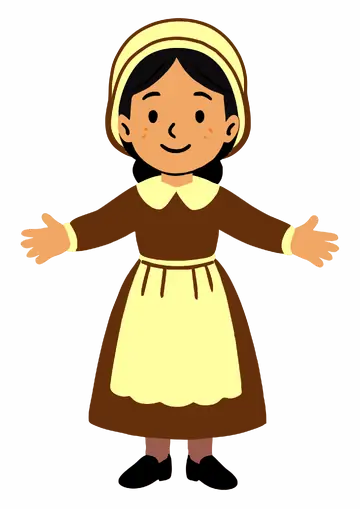 Menina Caipira Thanksgiving Desenho Simples PNG
