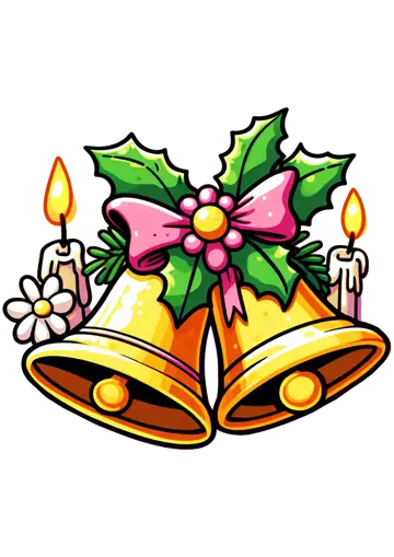 Sino de Natal com Velas PNG