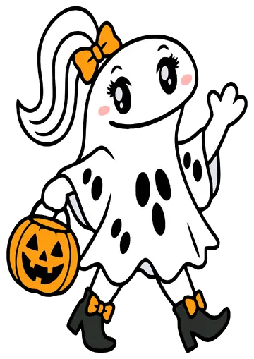 Mulher Fantasiada de Fantasma de Halloween PNG