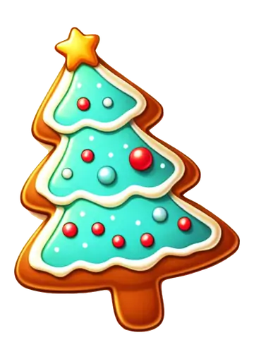 Biscoito de Natal Árvore Azul PNG