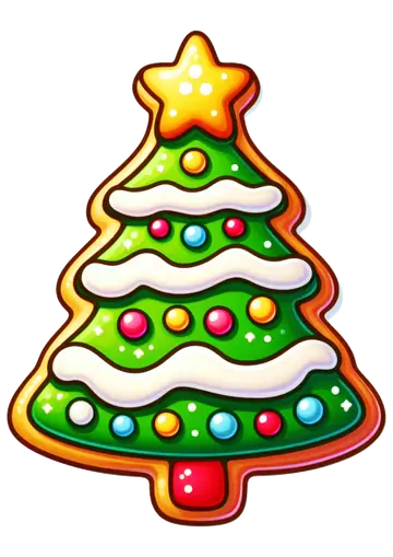 Biscoito de Natal Árvore Estrelada PNG