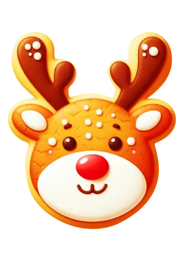 Rosto de Rena Nariz Vermelho PNG