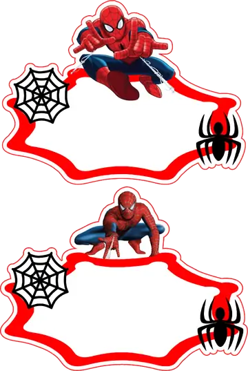 Homem Aranha Topo de Bolo com Teias PNG