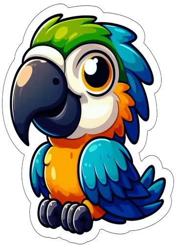 Arara Azul Desenho Fofo PNG