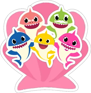 Baby Shark na Concha Rosa PNG