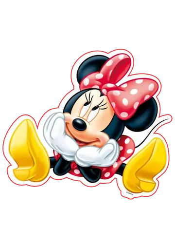 Minnie Mouse Apoiando o Rosto PNG