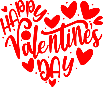 Coração Happy Valentines Day Vermelho PNG