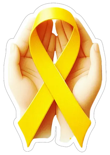 Laco Amarelo Setembro Amarelo Mãos PNG