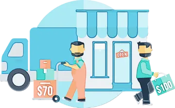 Entregador de Delivery Ilustração PNG